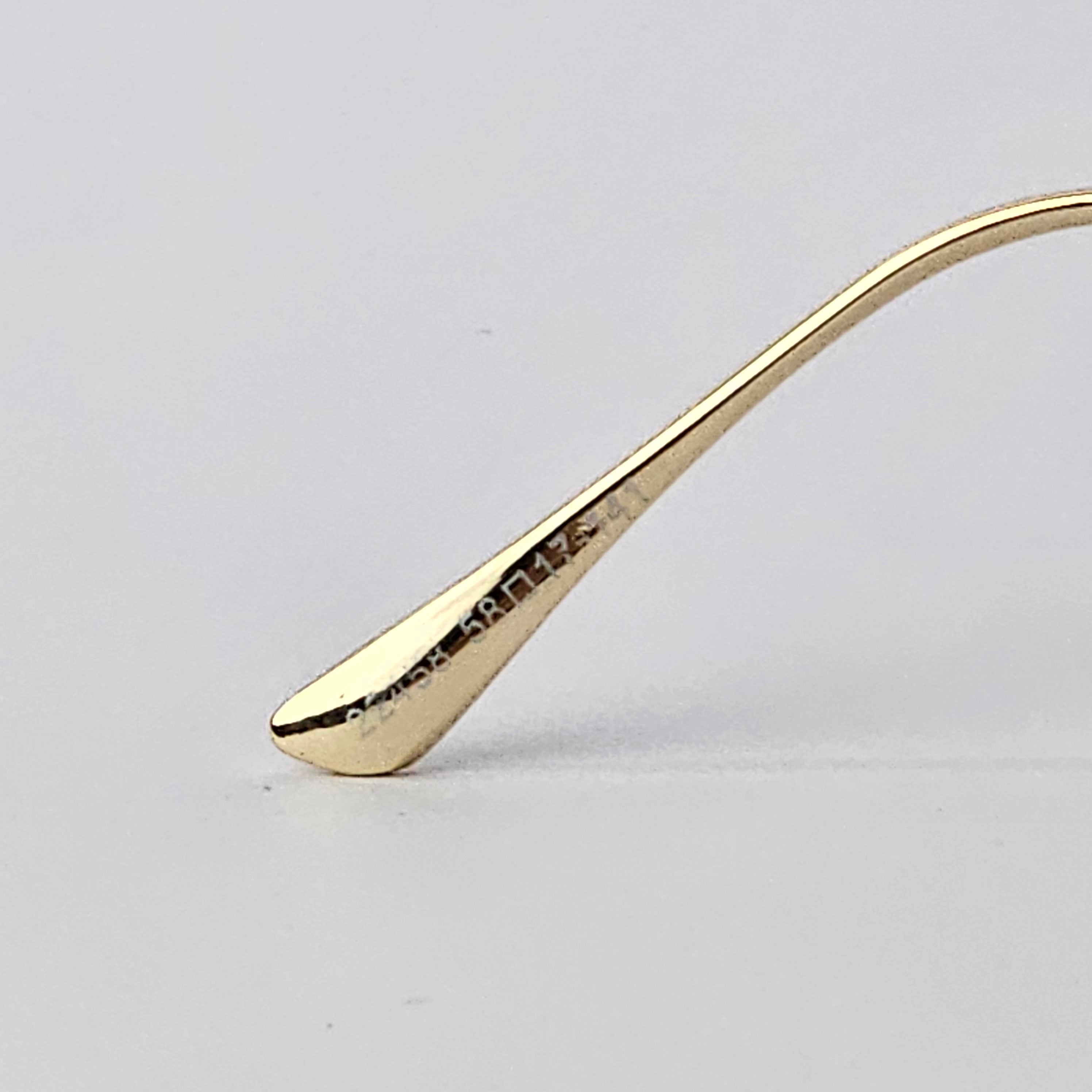 Cartier Rimless Rectangle - 22458 - Male Sunglasses- Gold/Brown Gradient