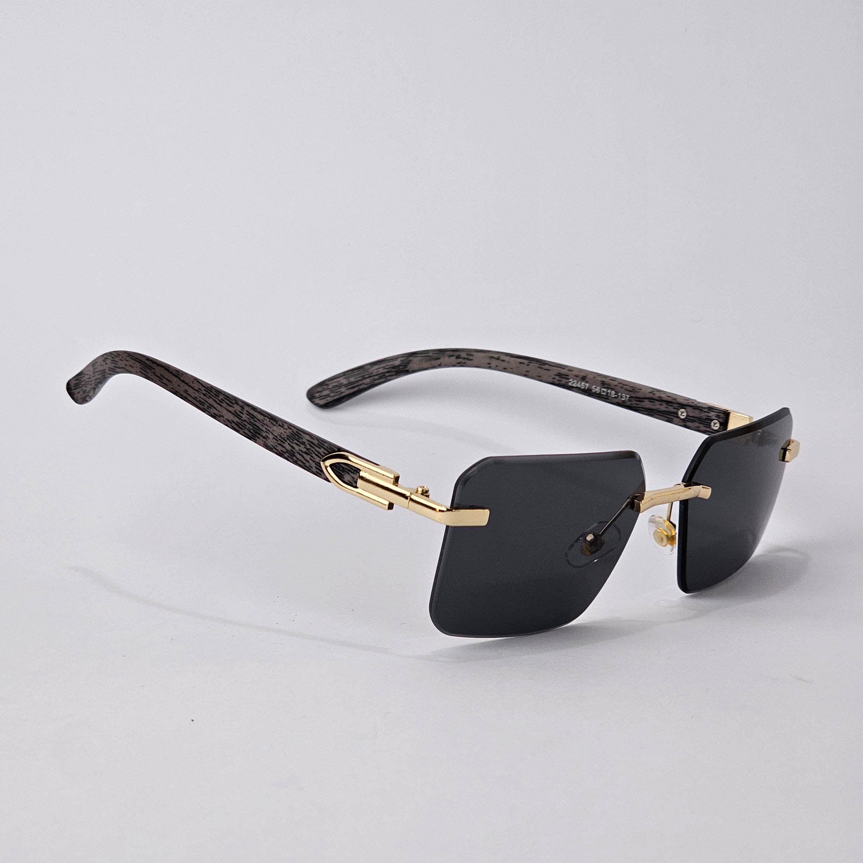 U - Cut - Rimless Wood - 22457 - Gold/Black