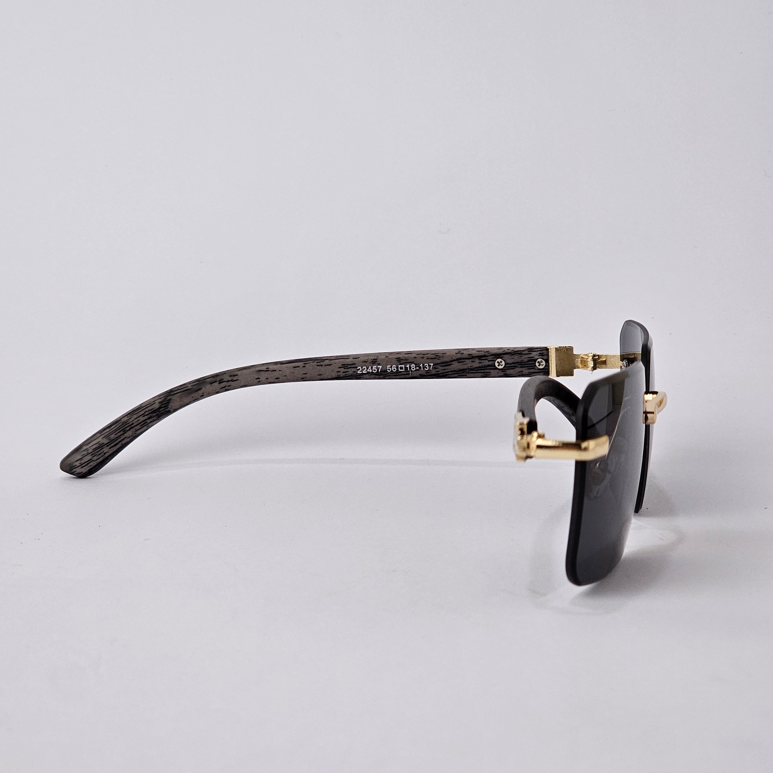 U - Cut - Rimless Wood - 22457 - Gold/Black