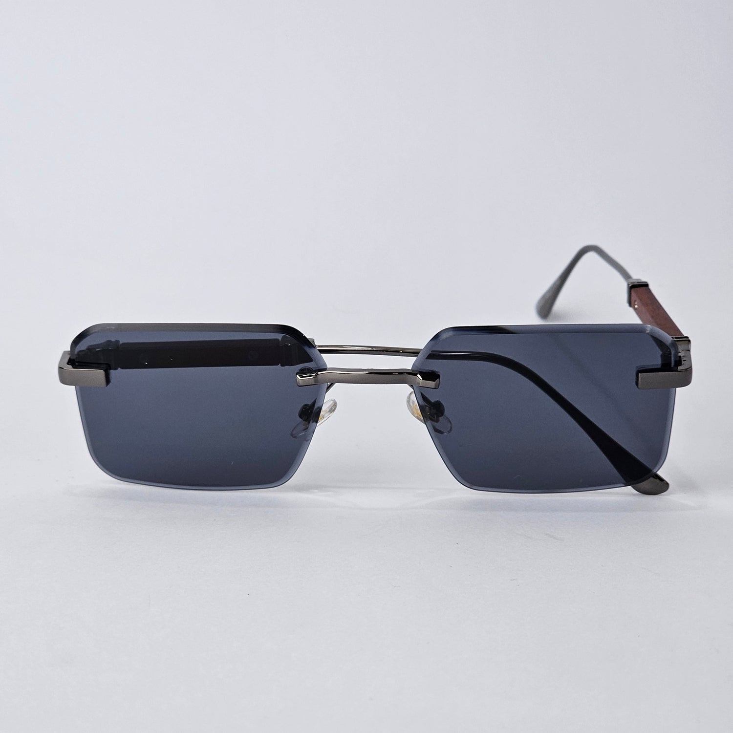 Cartier Rimless Rectangle - 22458 -Male Sunglasses- Black