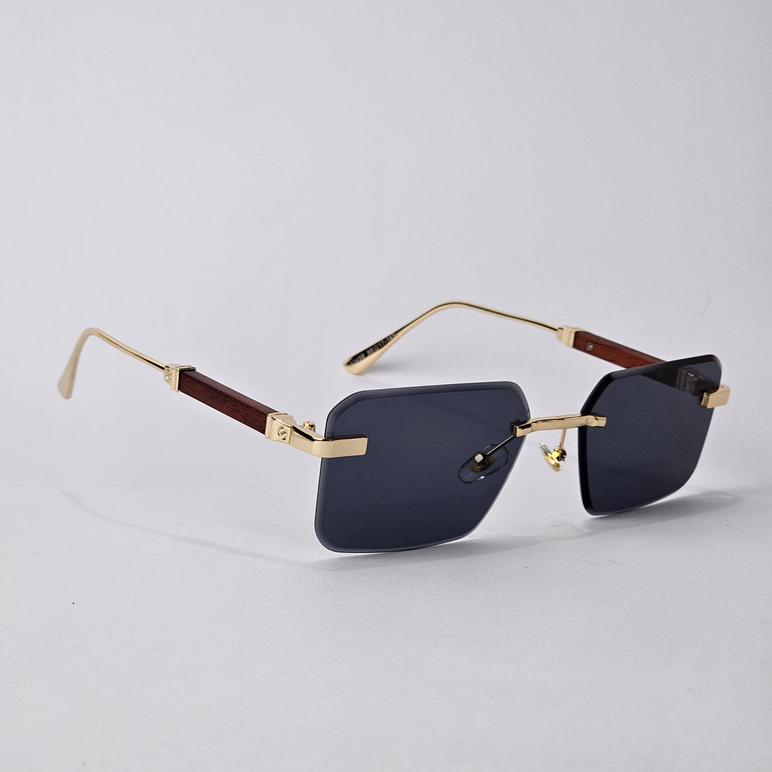 Cartier Rimless Rectangle - 22458 - Male Sunglasses - Gold/Black