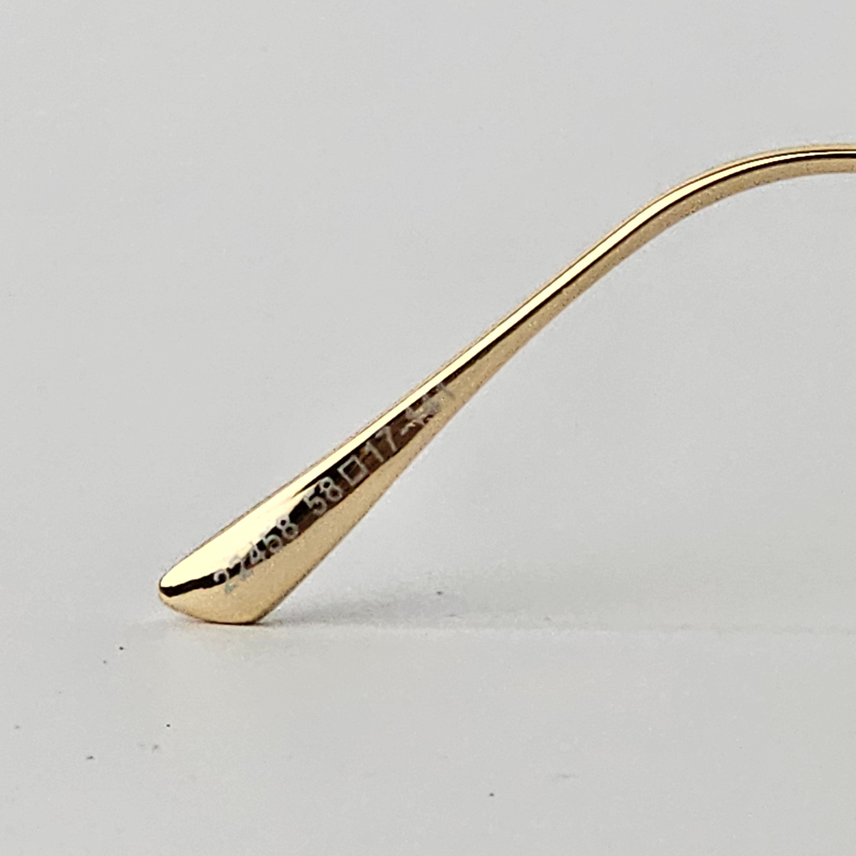 Cartier Rimless Rectangle - 22458 - Male Sunglasses - Gold/Black