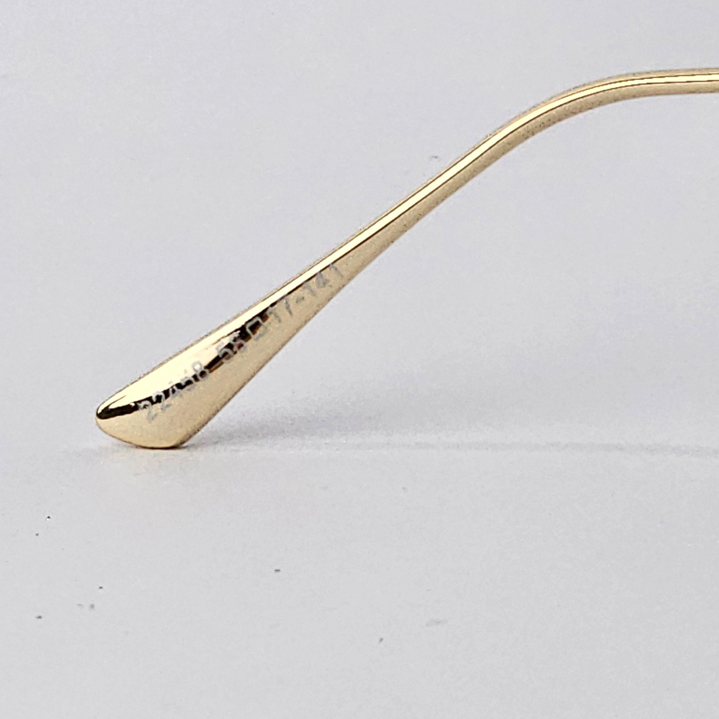 Cartier Rimless Rectangle - 22458 - Male Sunglasses - Gold/Brown