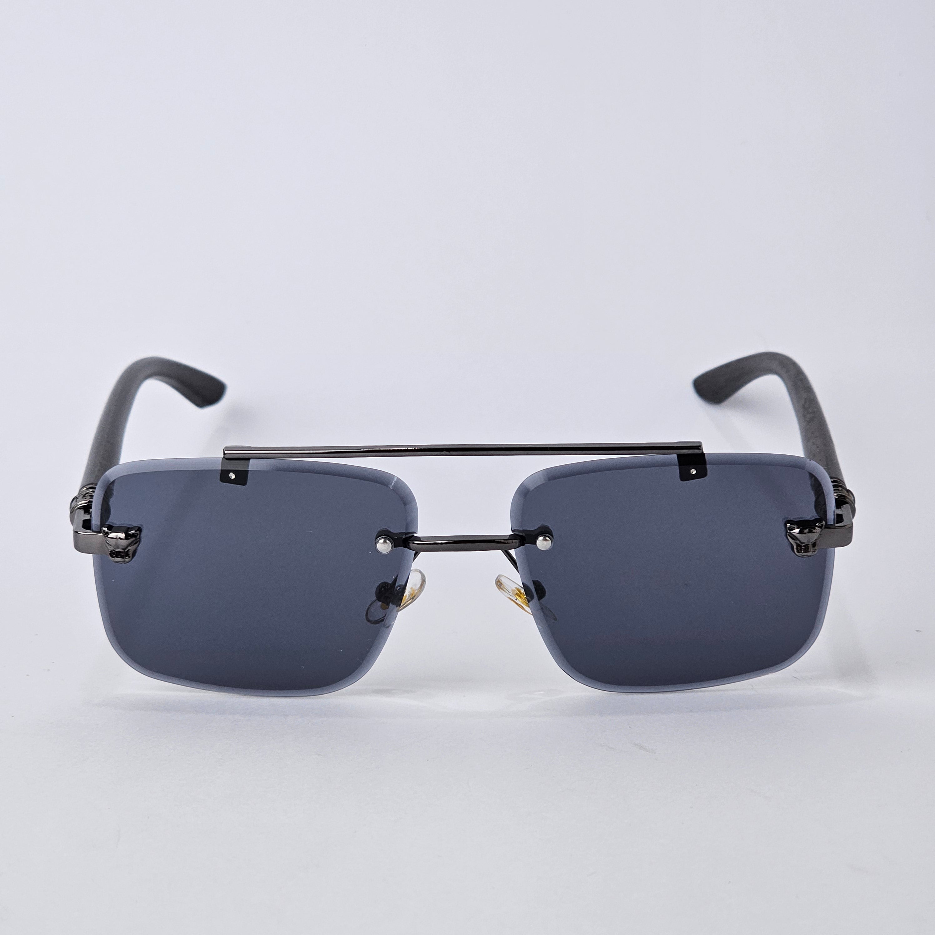 Rimless Line Bridged Wood - 22510 - Full Black