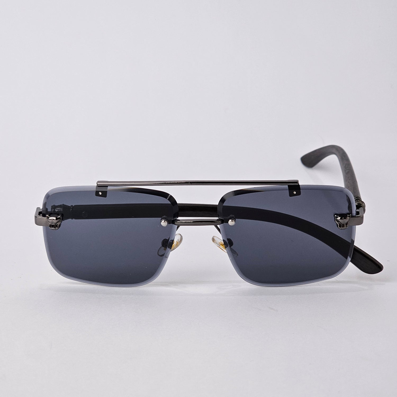 Rimless Line Bridged Wood - 22510 - Full Black