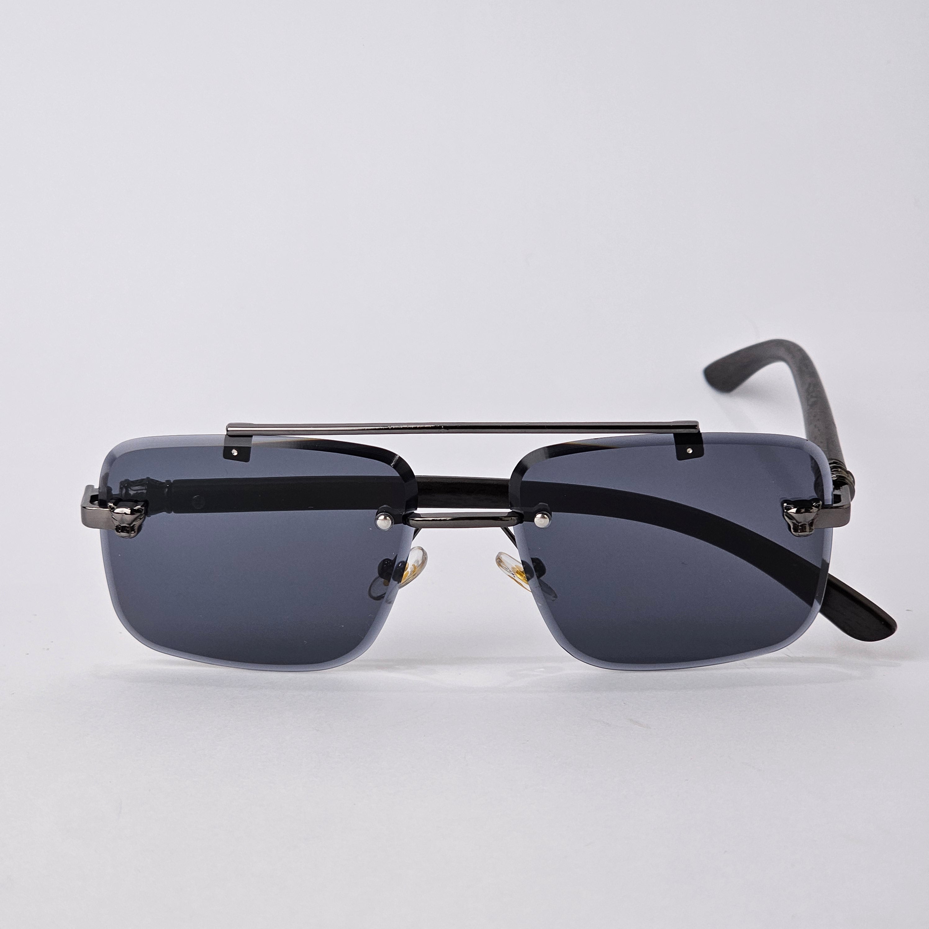 Rimless Line Bridged Wood - 22510 - Full Black