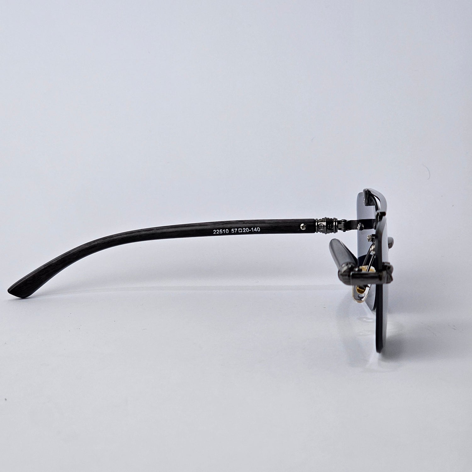 Rimless Line Bridged Wood - 22510 - Full Black