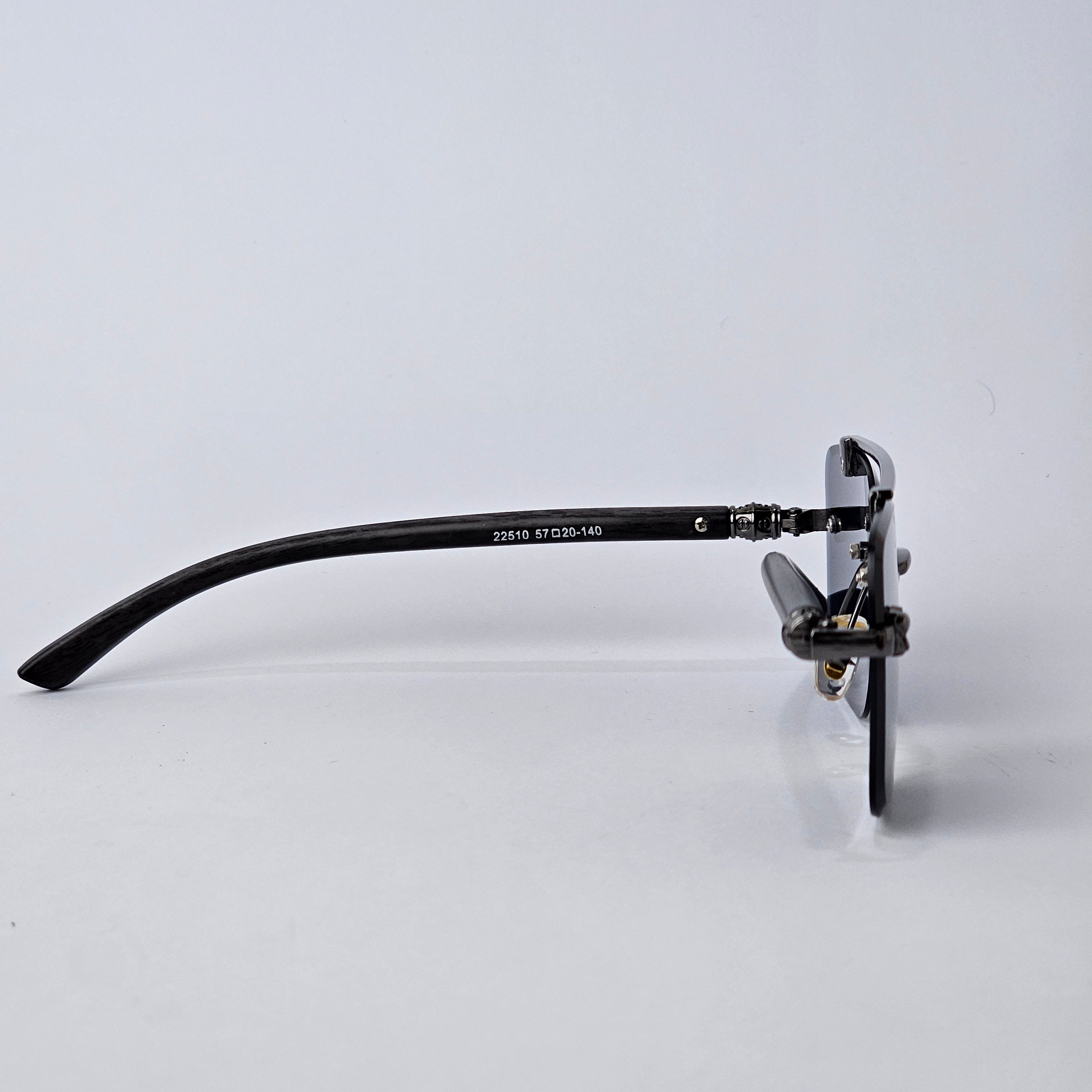 Rimless Line Bridged Wood - 22510 - Full Black