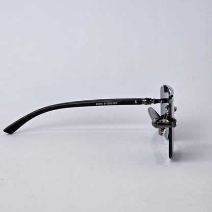Rimless Line Bridged Wood - 22510 - Full Black