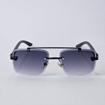 Rimless Line Bridged Wooden - 22510 - Black Gradient