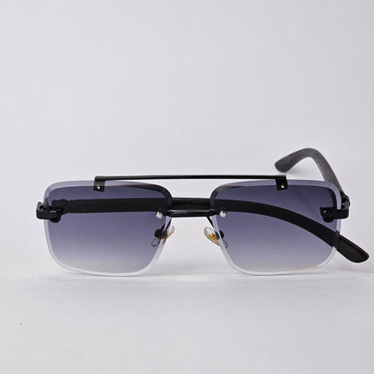 Rimless Line Bridged Wooden - 22510 - Black Gradient