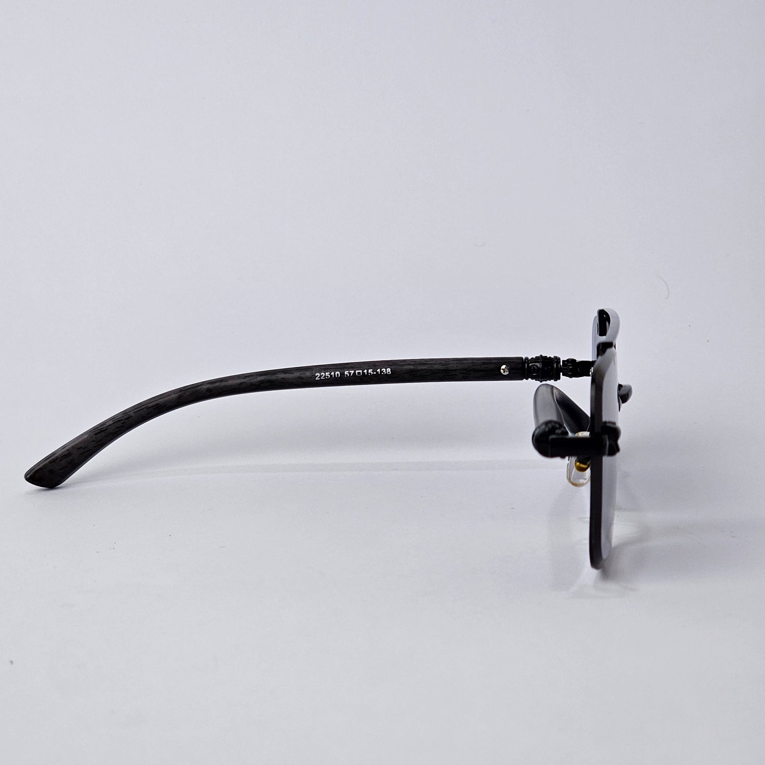 Rimless Line Bridged Wooden - 22510 - Black Gradient