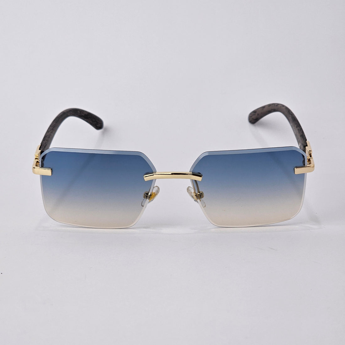 U - Cut - Rimless Wood - 22457 - Gold/blue