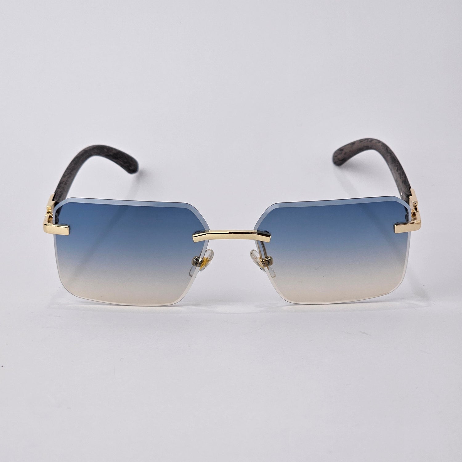 U - Cut - Rimless Wood - 22457 - Gold/blue