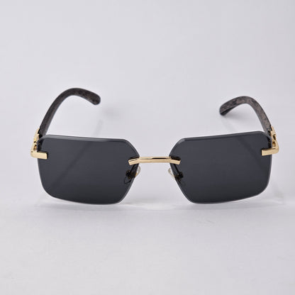 U - Cut - Rimless Wood - 22457 - Gold/Black