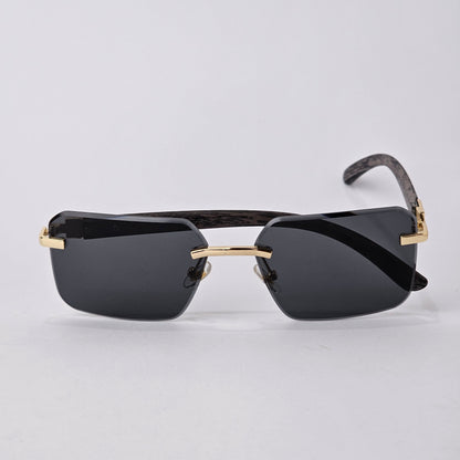 U - Cut - Rimless Wood - 22457 - Gold/Black