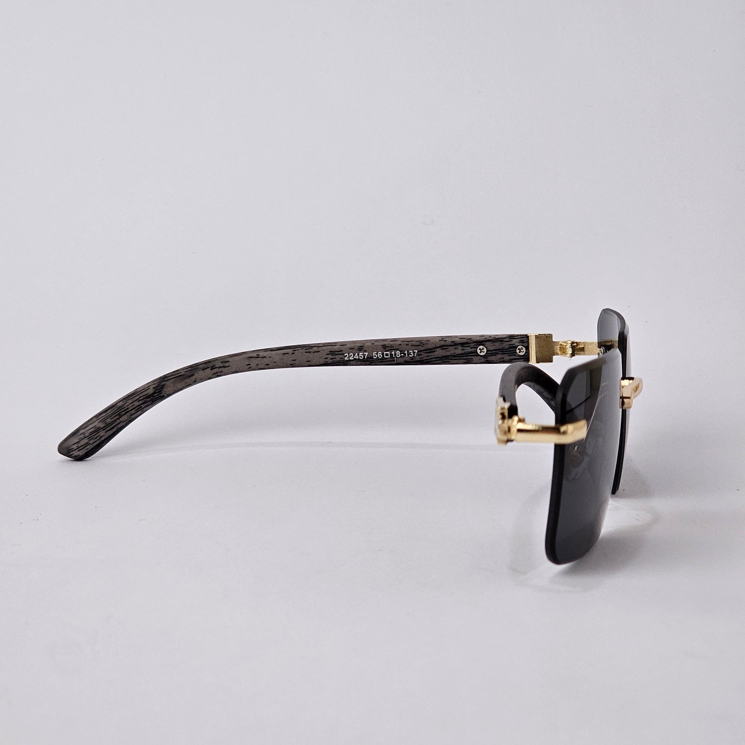 U - Cut - Rimless Wood - 22457 - Gold/Black