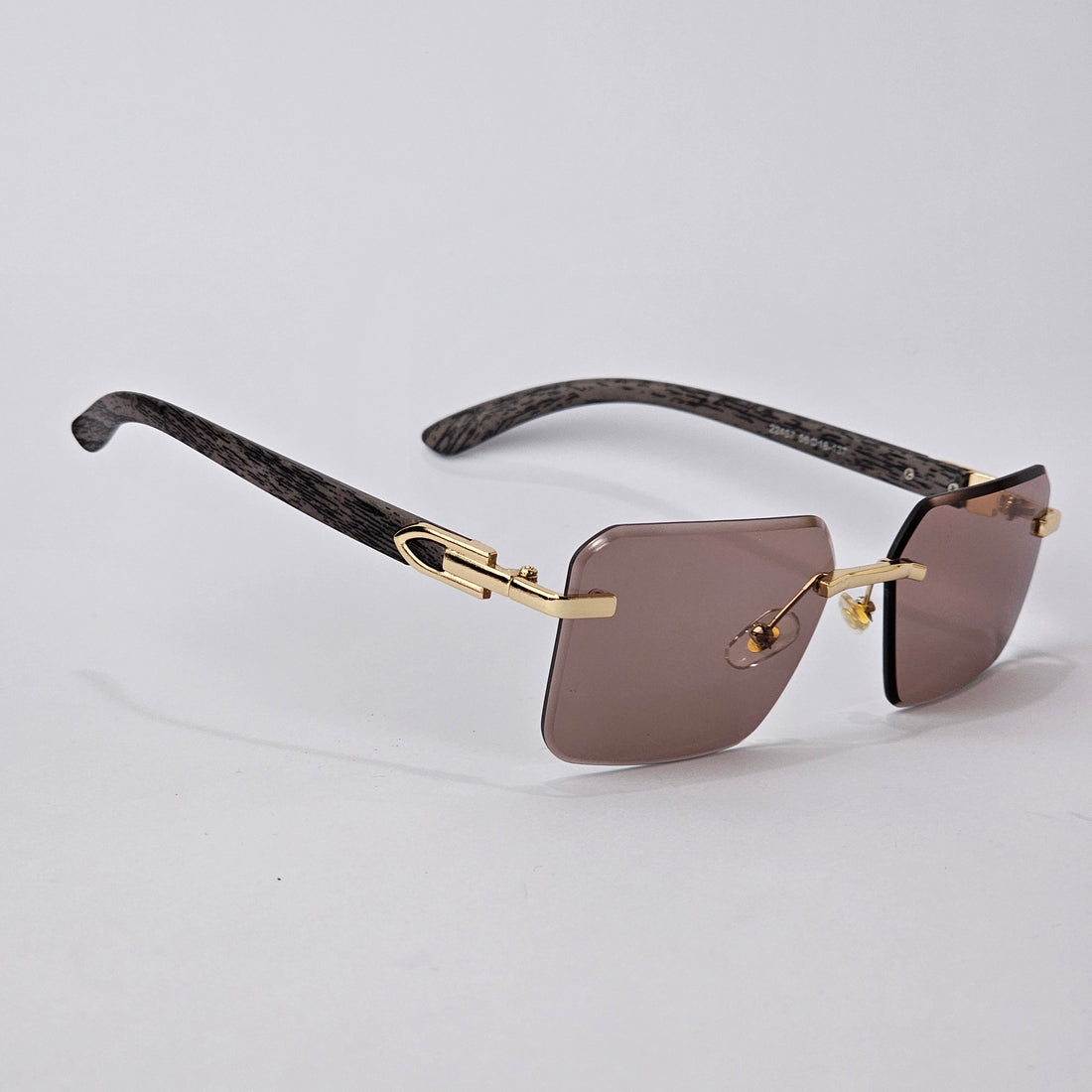 U - Cut - Rimless Wood- 22457 - Gold/Brown