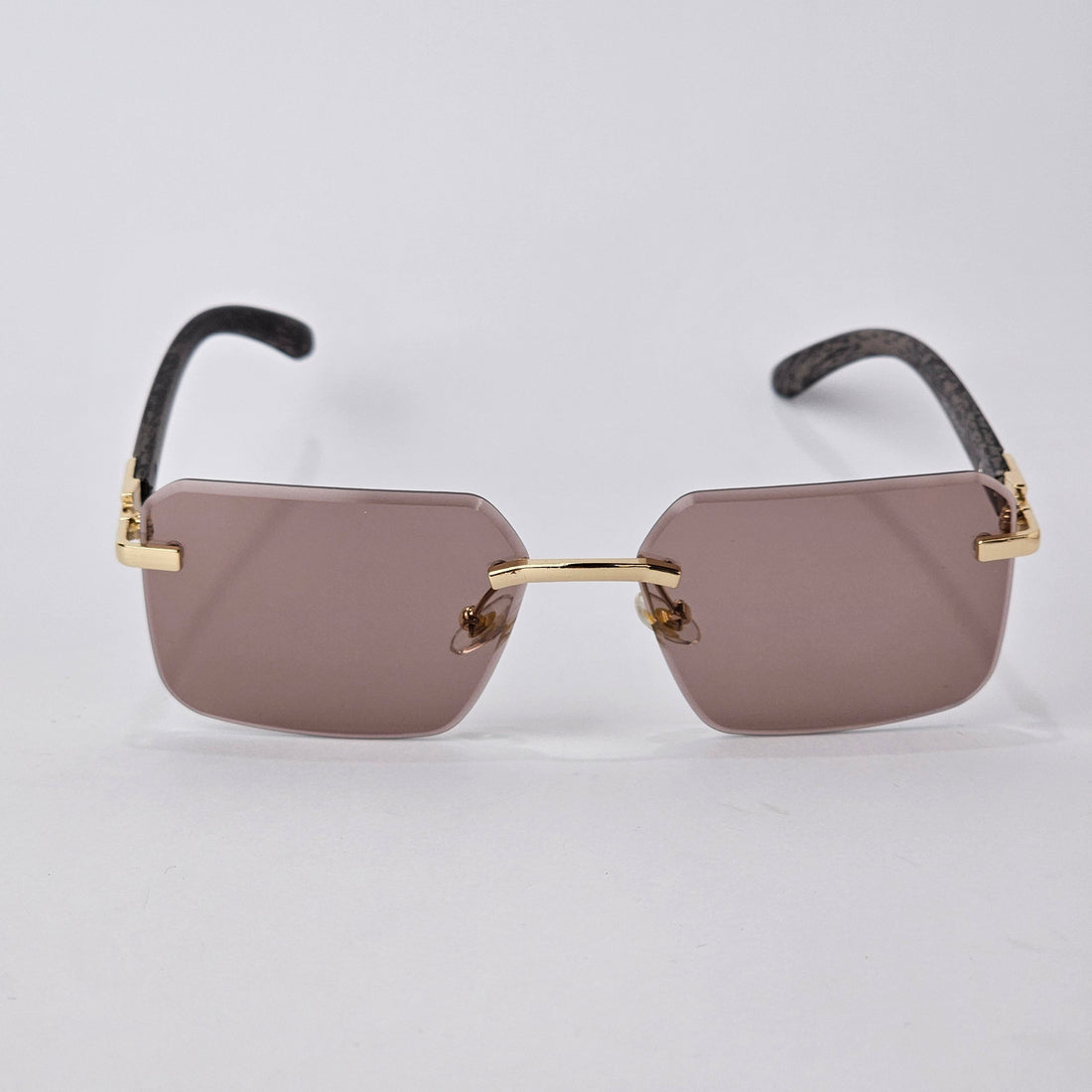 U - Cut - Rimless Wood- 22457 - Gold/Brown