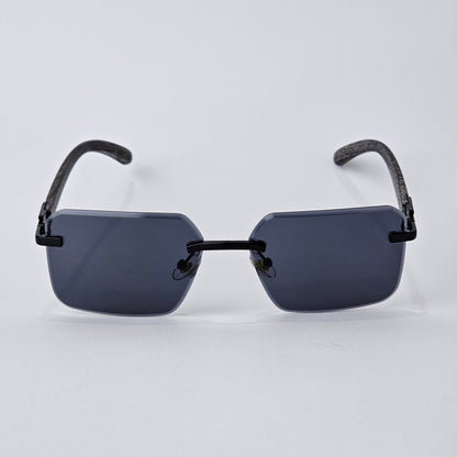 U - Cut - Rimless Wood - 22457 - Full Black