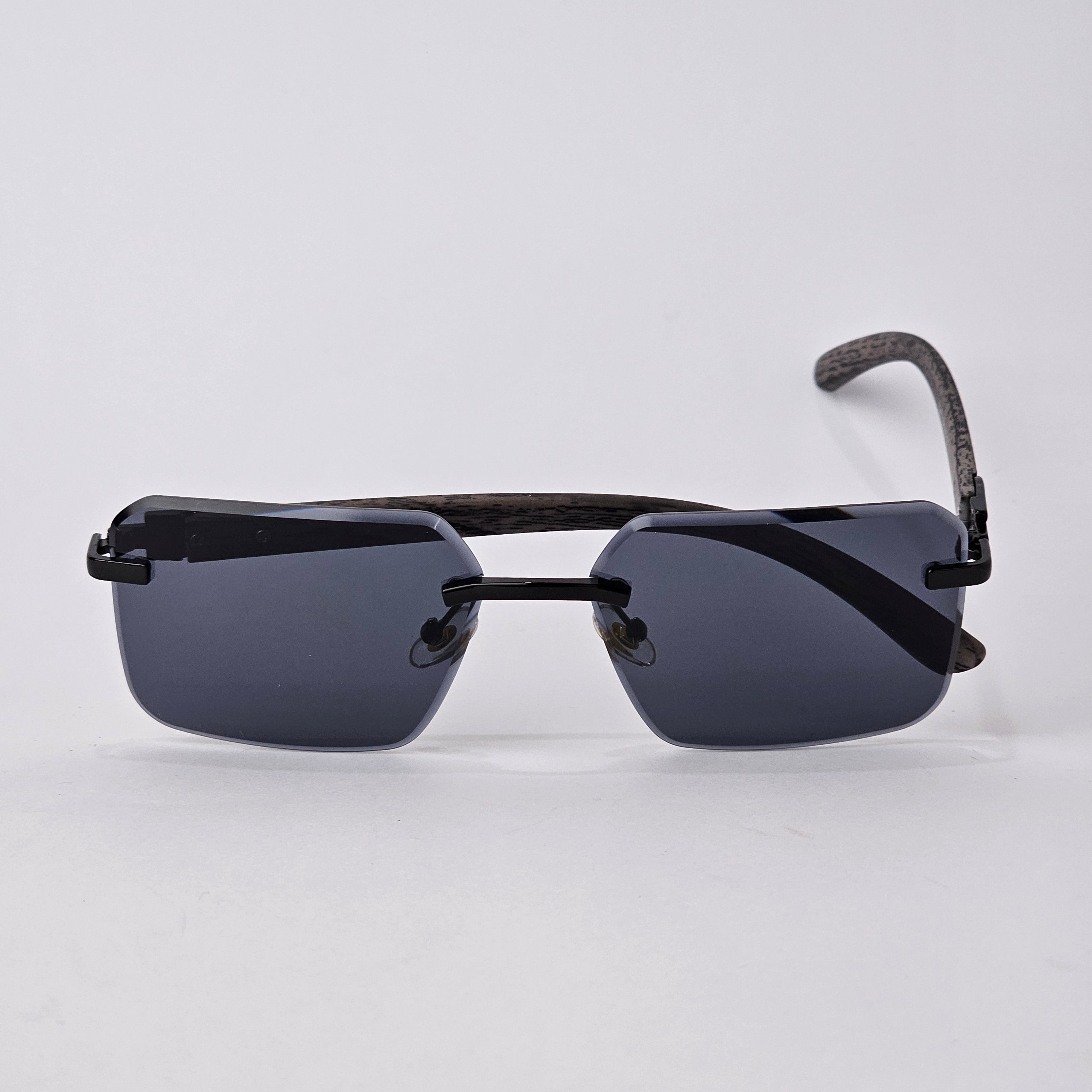 U - Cut - Rimless Wood - 22457 - Full Black