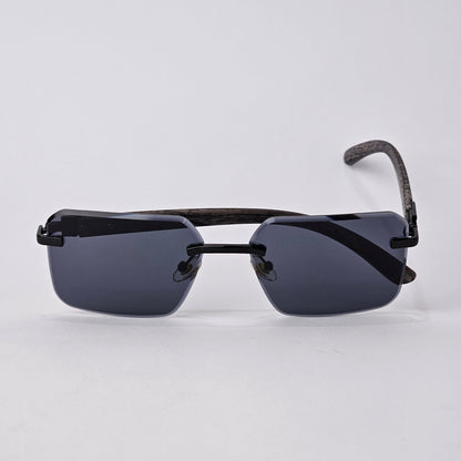 U - Cut - Rimless Wood - 22457 - Full Black