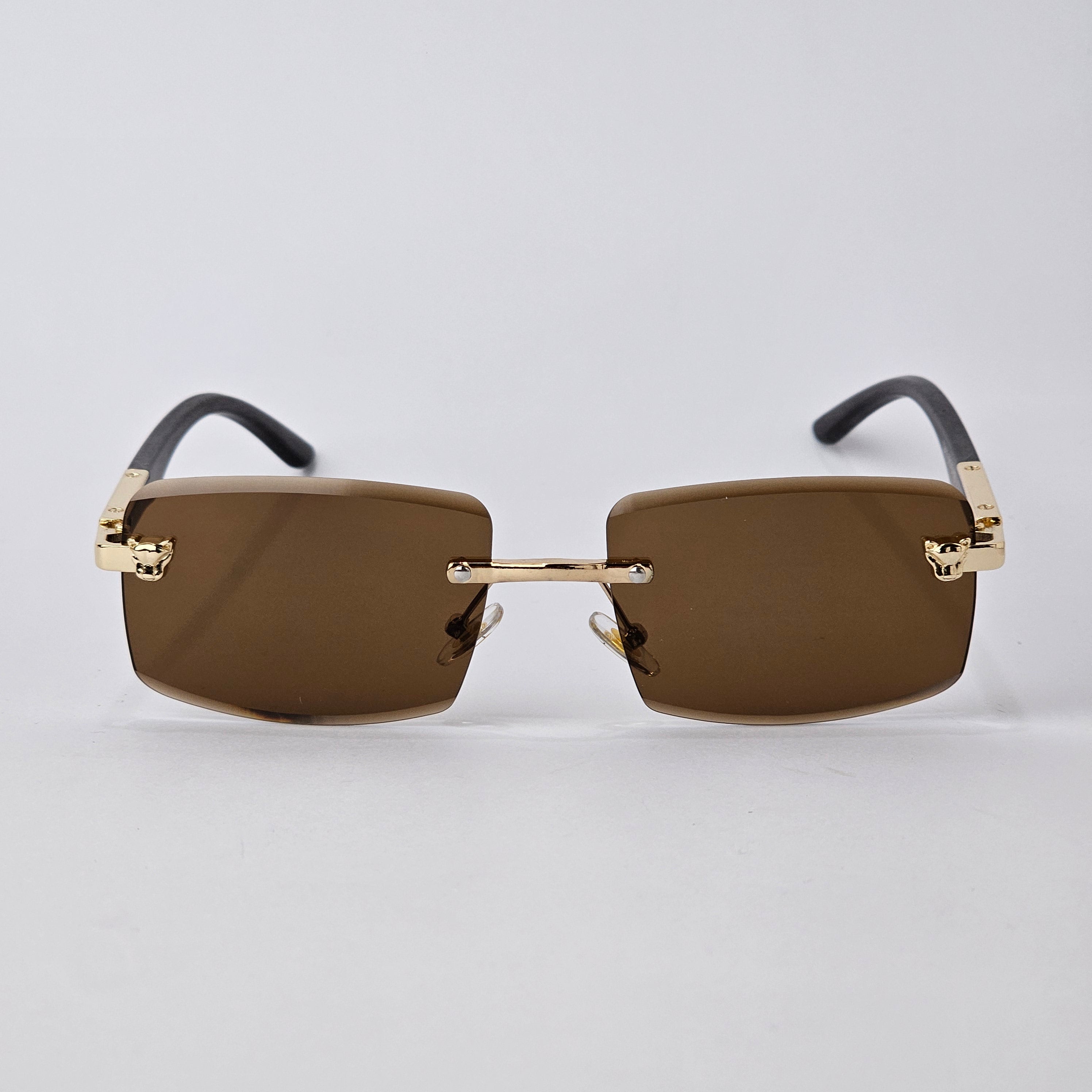 Rimless Sleek Wood - 22455 - Gold/Brown