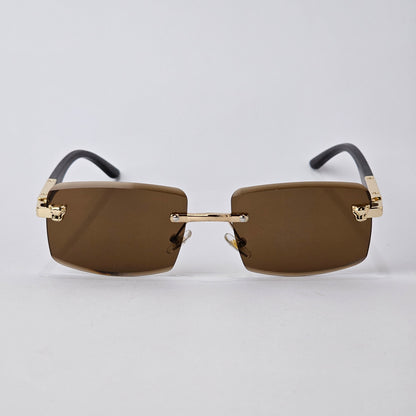 Rimless Sleek Wood - 22455 - Gold/Brown