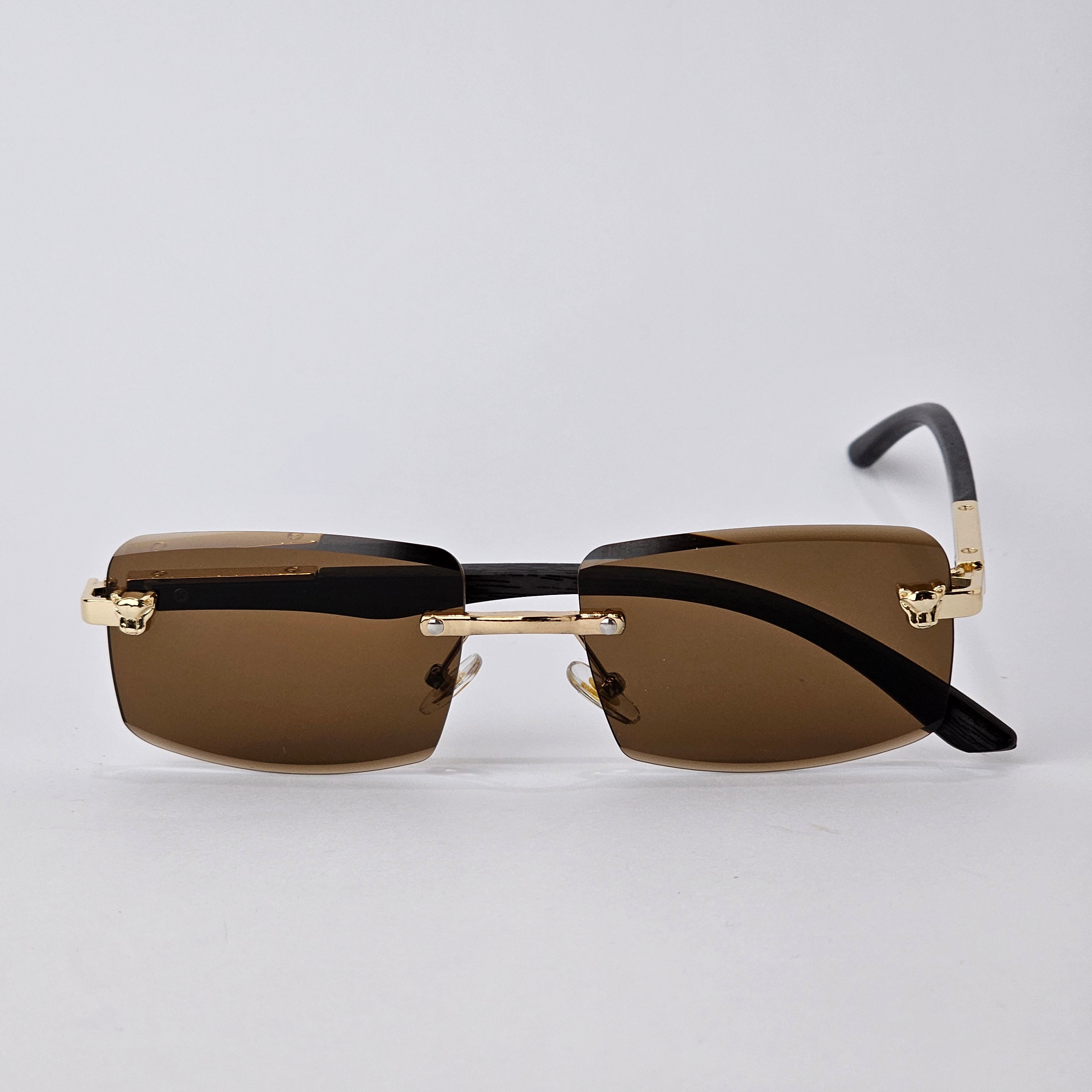 Rimless Sleek Wood - 22455 - Gold/Brown