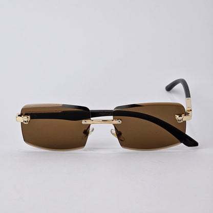 Rimless Sleek Wood - 22455 - Gold/Brown