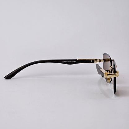 Rimless Sleek Wood - 22455 - Gold/Brown