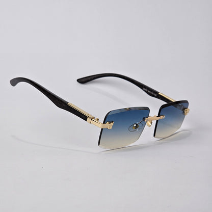Rimless Sleek Wood - 22455 - Gold/Blue