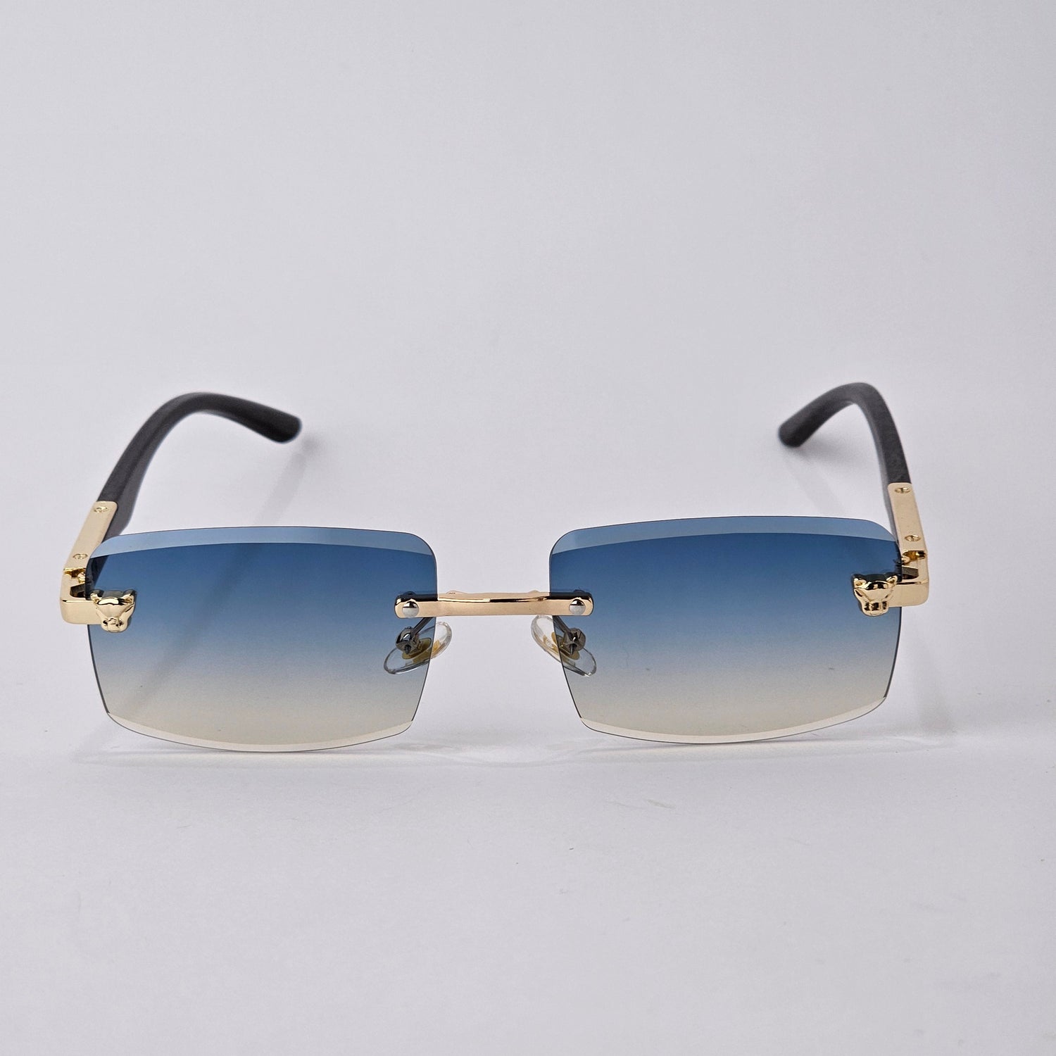 Rimless Sleek Wood - 22455 - Gold/Blue