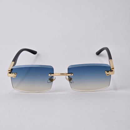 Rimless Sleek Wood - 22455 - Gold/Blue