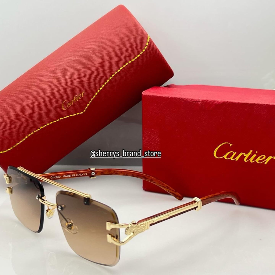 Cheeta Sunglasses - Brown / Gold