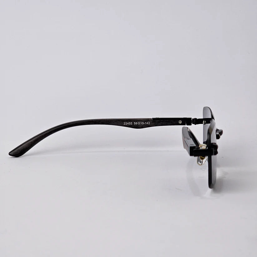Rimless Sleek Wood - 22455 - Full Black